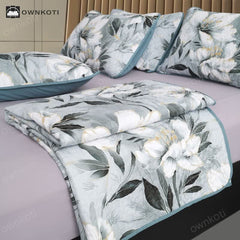 Floral Quilted Soft Lightweight Bedding Set(3PCS)