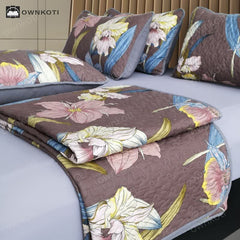 Vintage Lily Quilted Breathable Bedding Set(3PCS)