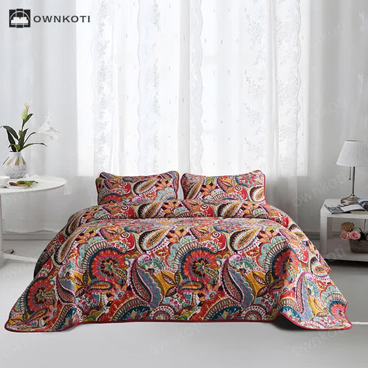 Bohemian Elegant Quilted Bedding Set(3PCS)