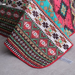 Bohemian Geometric Quilted Breathable Bedding Set(3PCS)