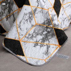 Marble Geometric Breathable Quilted Bedding Set(3PCS)