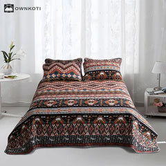 Bohemian Quilted Breathable Soft Bedding Set(3PCS)