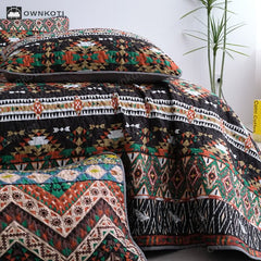 Bohemian Quilted Breathable Soft Bedding Set(3PCS)