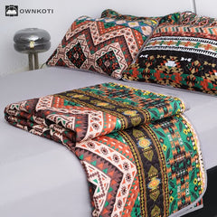 Bohemian Quilted Breathable Soft Bedding Set(3PCS)