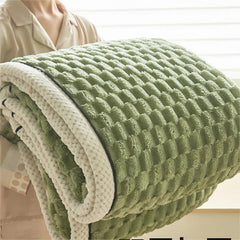 Thick Coral Fleece Reversible Throw Blanket