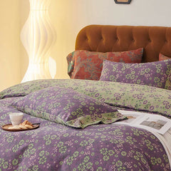 Floral Pattern Cotton Gauze Bedding Sets(4PCS)