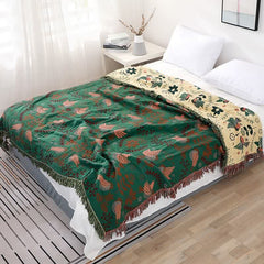 Pure Life Boho Breathable Flower Bird Reversible Quilt