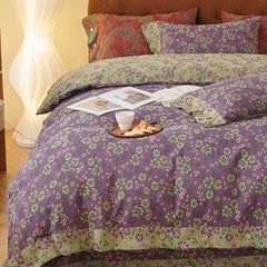 Floral Pattern Cotton Gauze Bedding Sets(4PCS)