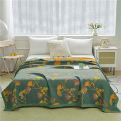 Ginkgo Leaf Cotton Reversible Quilt