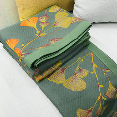 Ginkgo Leaf Cotton Reversible Quilt